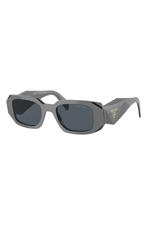 prada 51mm rectangular sunglasses|prada round 51mm sunglasses.